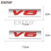 Car Styling 3D V6 V8 4 x 4 Logo Metal Zinc Alloy Car Sticker Badge Body Rear Trunk Adhesive Decal Emblem