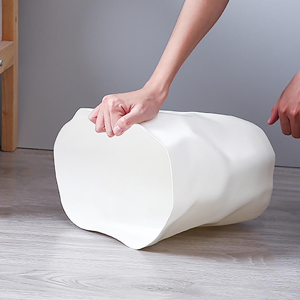 Round Garbage Container Bin Large Capacity Trash Bin Can Wastebasket for Household Bathroom