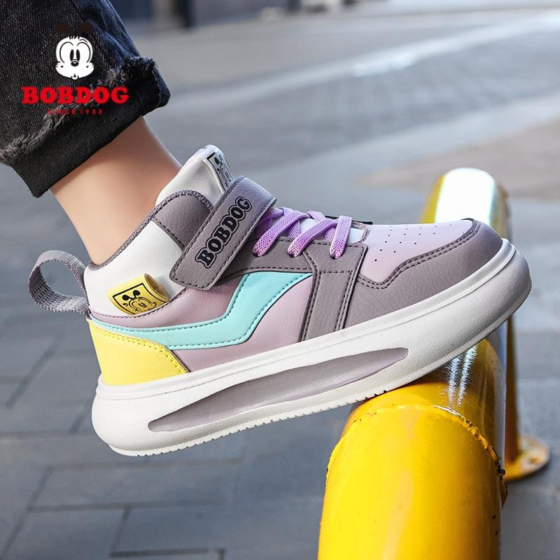 Babu Bean Classmate Girls' Sneakers 2025 Autumn and Winter New Leather Surface Waterproof Middle-aged and Older Children's Running Shoes Children'