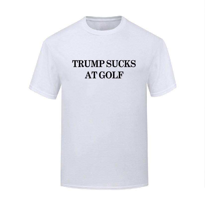 New Trump Sucks At Golf Fitness T-shirt Printed T-shirt Men's and Women's Short Sleeved High Quality Men's Clothing