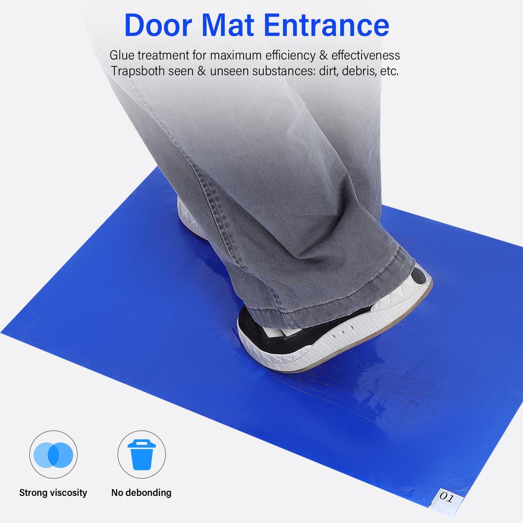 30 Sheets Peel-Off Dust Pad Strong Adhesive Waterproof Sticky Mats Home Door Mat Entrance Floor Anti-Static Mat