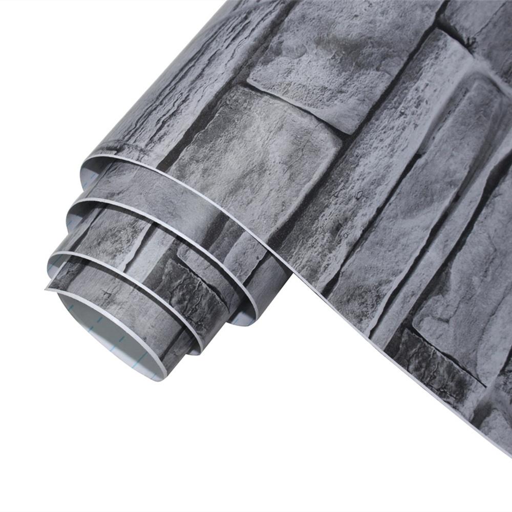 

HaoHome Обои под серый камень, самоклеящаяся контактная бумага для стен, кухонный декор для стен 1mx45cm