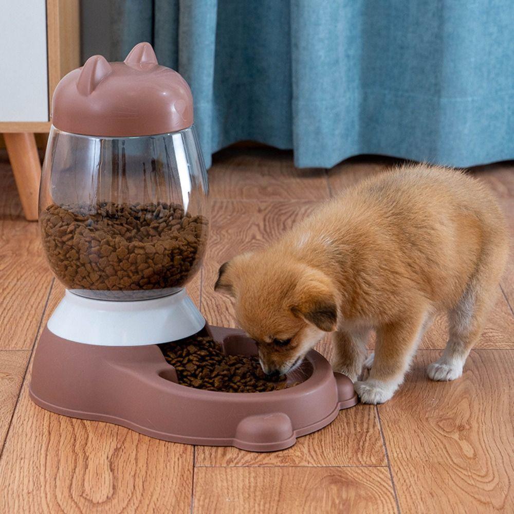 Automatic Cat Dog Food Water Bowl 2.2L Large Capacity Pet Drinking Bowl Pet Feeder Dispenser  Cat