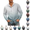 Men's Loose Fit Long Sleeve Shirt Classic Collar Button Down Vintage Casual Shirt Breathable Fabric Suitable for Outdoor Work Daily Wear