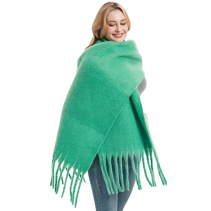 Women Men Knitted Winter Retro Plaid Scarf Imitation Cashmere Pashmina Warm Scarve Pareo Foulard Male Mujer Wrap Shawl Unisex