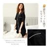 [AUSKY] Room Wear Pajamas, Women's, Cotton, Dress, Nightgown, Short Sleeve, Open Front, Knee Length, Plain, Loungewear, Sleepwear, Cute, Simple,