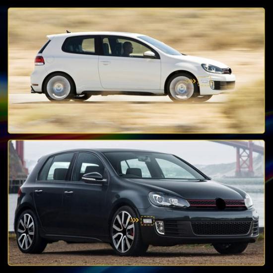 2PCS Clear Lens Front Bumper Side Marker Lights For 2010-2014 VW MK6 Golf GTI EA