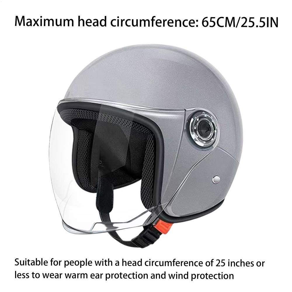 Motorcycle Helmets Motorcycle Half Helmet Protective Gear with Visor for Women Men Adventure Outdoor Riding Scooter Sportbike
