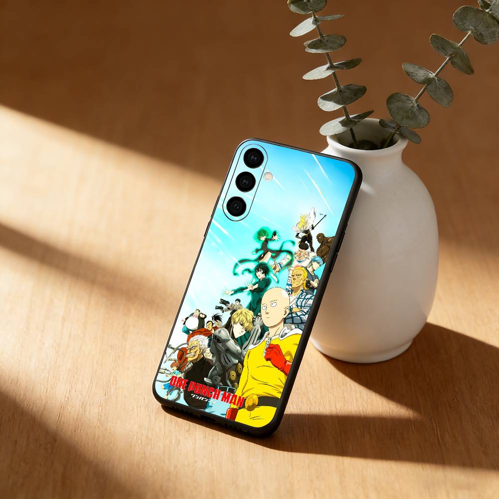 Anime O-One P-Punch Man Phone Case For Samsung Galaxy A91,80,73,72 ,71,53,52,32 ,31,22,21s,20,Soft Black Case