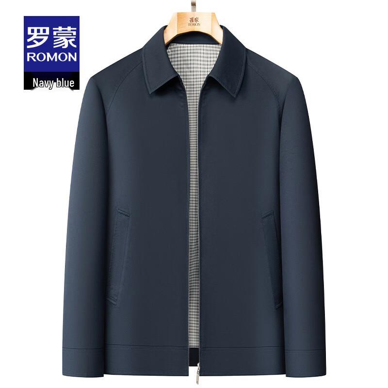 Romon Men's Classic Cotton Lapel Jacket