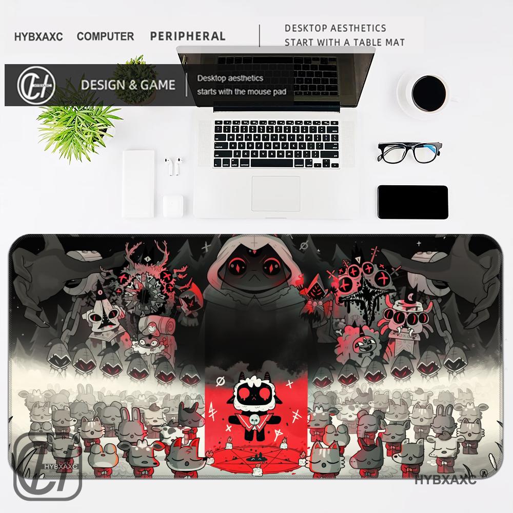 HYBXAXC Game Cult of The Llamb Mouse Pad Nonslip Rubber Gamer Balance Computer Mat Decoracion Deskmat Laptop Office Large