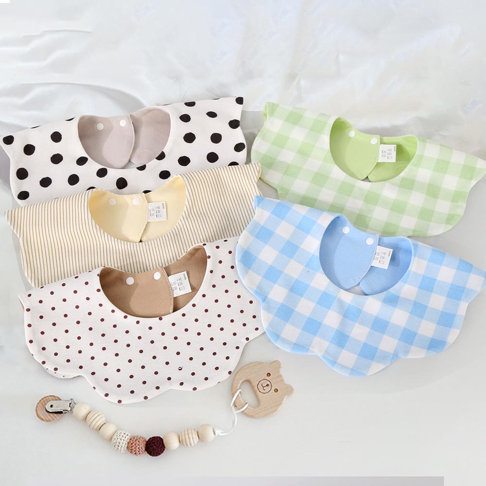 Korean Style Cotton Baby Bib - Double-Sided & Versatile for 0-2 Years