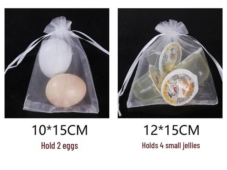 Plain Transparent Organza Drawstring Gift Bags for Jewelry Packaging