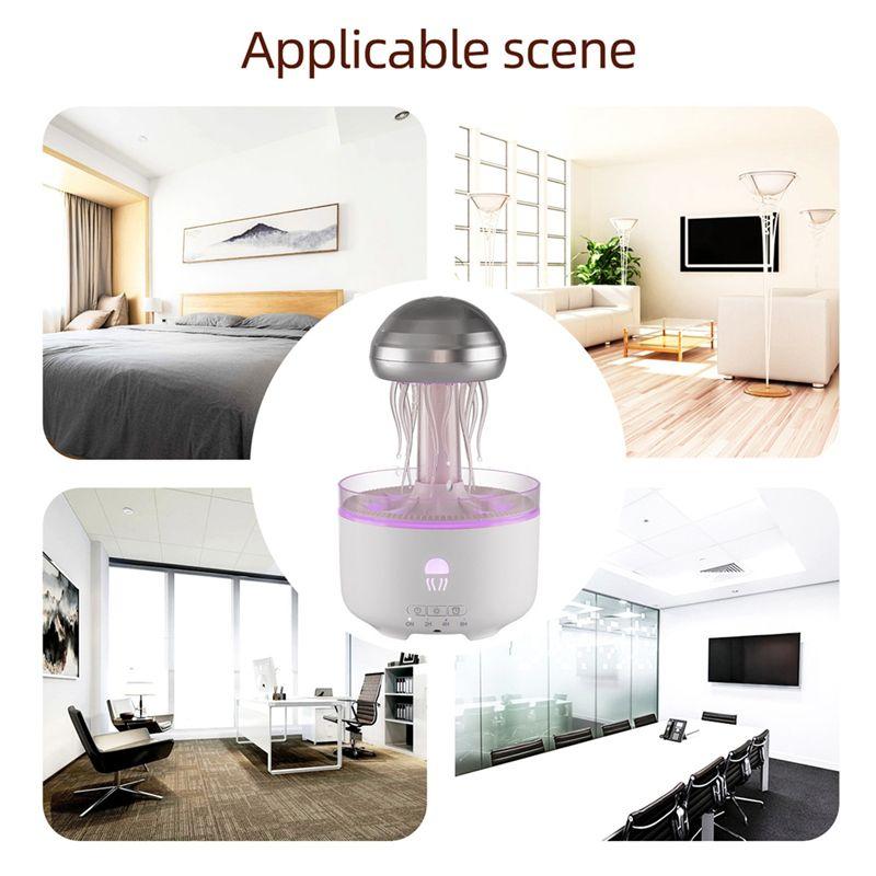 -November Jellyfish Aromatherapy Diffuser 320ML Essential Oil Humidifier EU Plug- Ideal For Yoga, Bedroom, Office