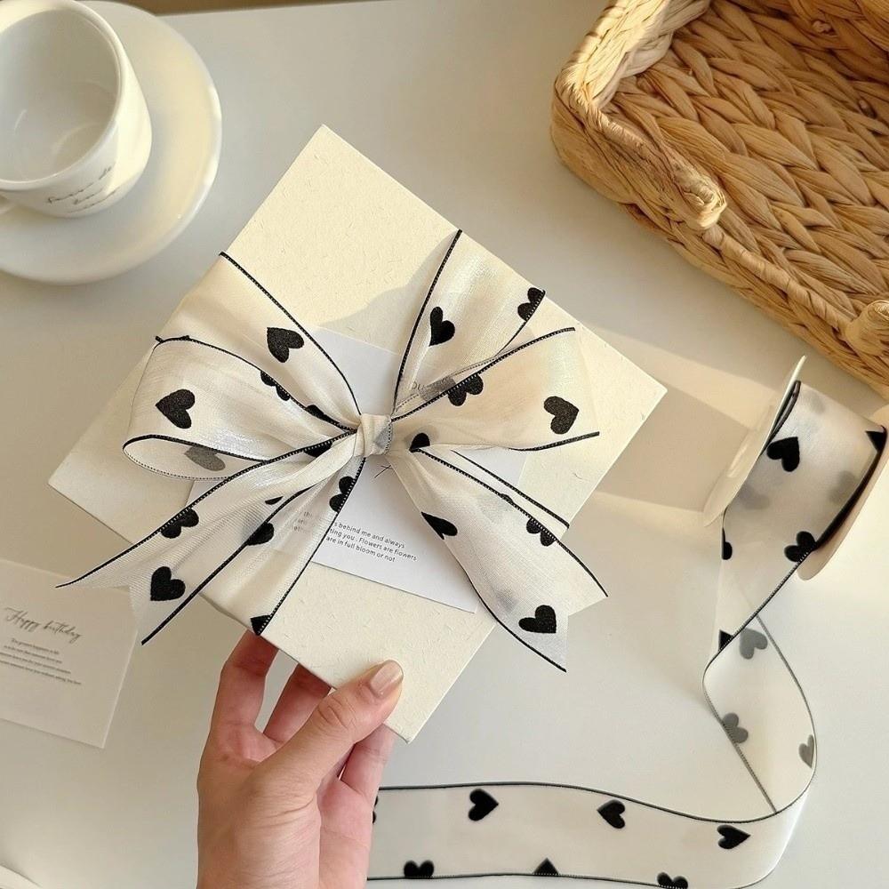 Polyester Love Printed Ribbon 10 Yard Soft Silk Ribbon Retro Elegant DlY Ribbon DIY Making