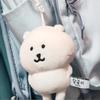 cute Self Mocking Bear Plush Keychain Cute Hanging Ornament Kawaii Cartoon Doll For Bags Backpack Car Keys Funny Gift Idea