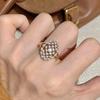 Italian Lace Open Ring Vintage Style Luxury Diamond Studded Starry Dreamcatcher Jewelry for Women