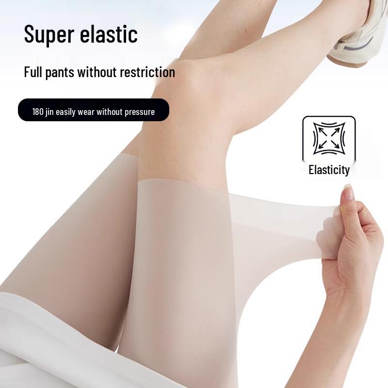 Xue Qiman Women's Seamless Ice Silk Capri Safety Shorts