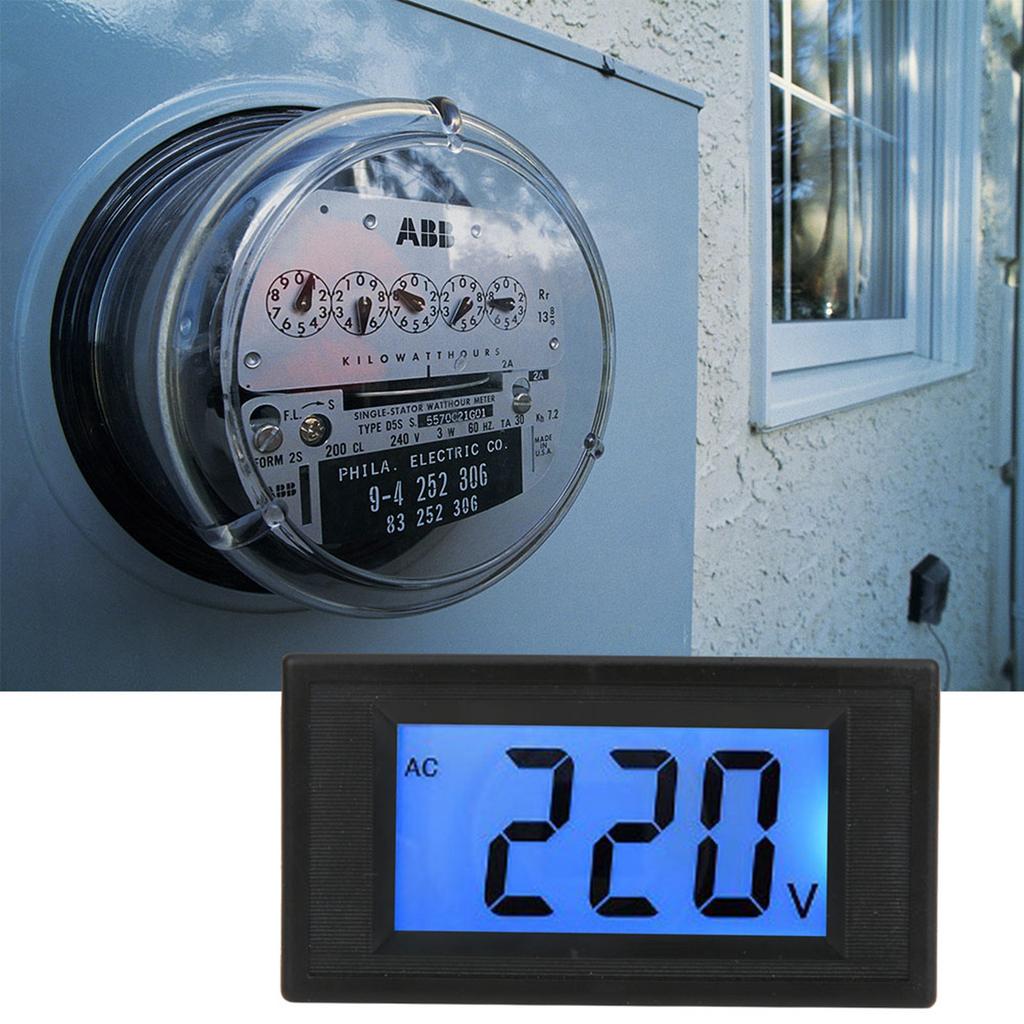 YB5135D LCD Two Wire Digital Display Voltmeter AC Voltage Tester Meter Panel Measuring Range AC80 500V