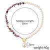 Handmade Bohemian Dopamine Color Natural Stone Beaded Necklace