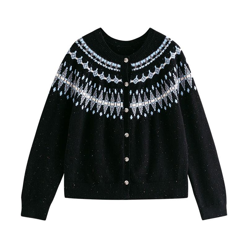 Chuyu Women's Nordic Fair Isle Knit Cardigan