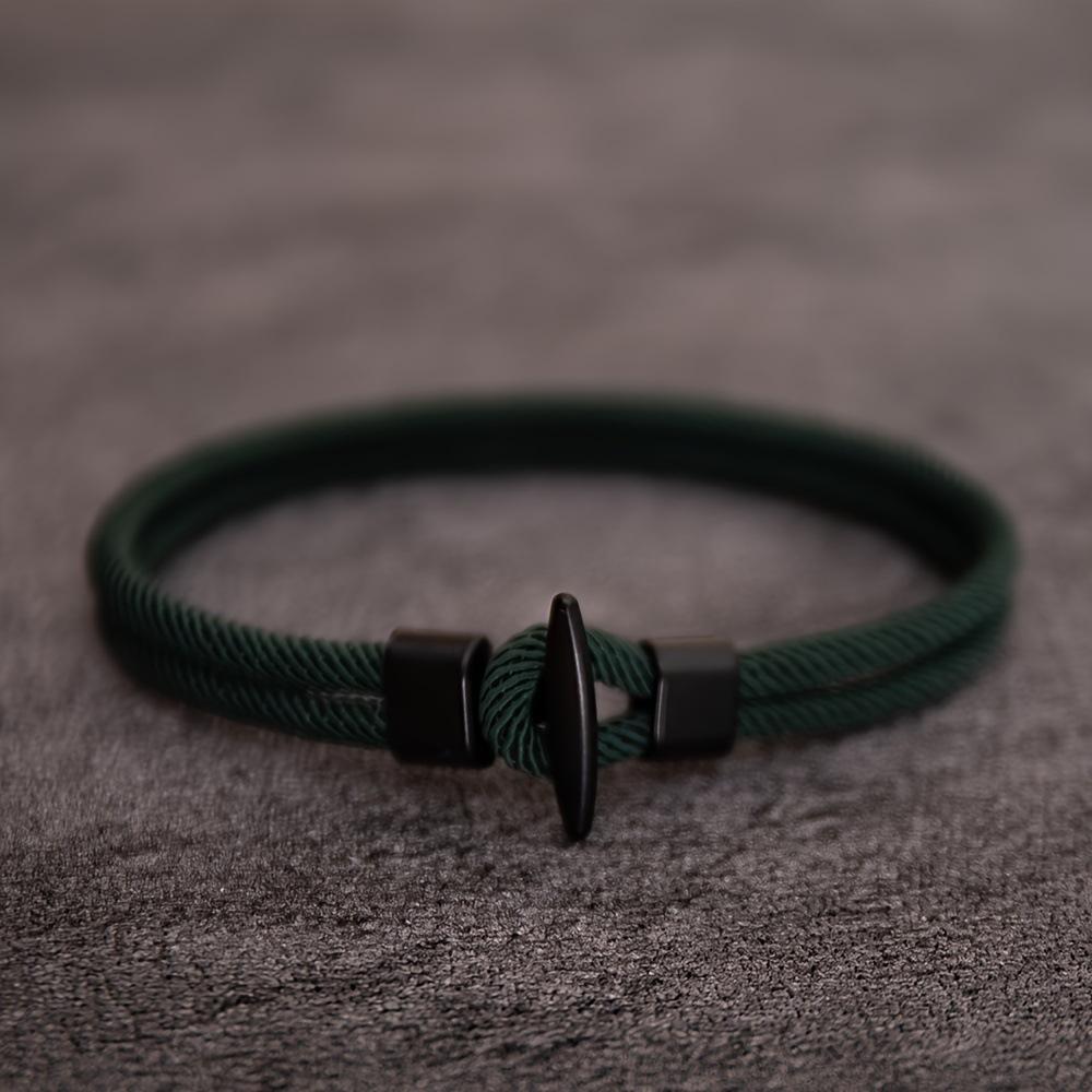 1 sztuka Czarny Zapięcie T Zapięcie Samolotowe Pleciona Bransoletka Mediolańska Kolorowa Bransoletka dla Pary Przyjaźni