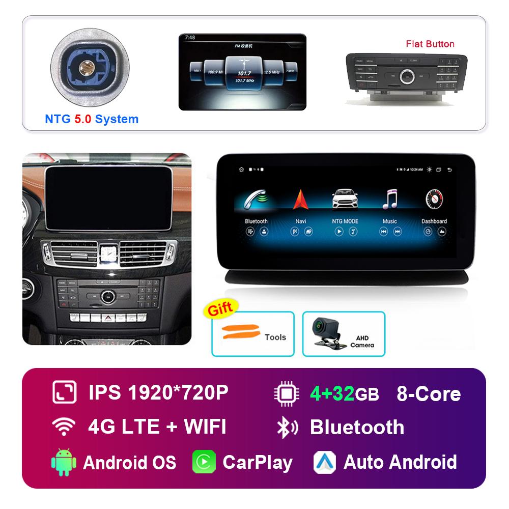 10.25 Inch for Mercedes Benz CLS W218 2010 - 2013 NTG 4.5 5.0 System Android Car Radio Multimedia Player GPS HD Touch Screen