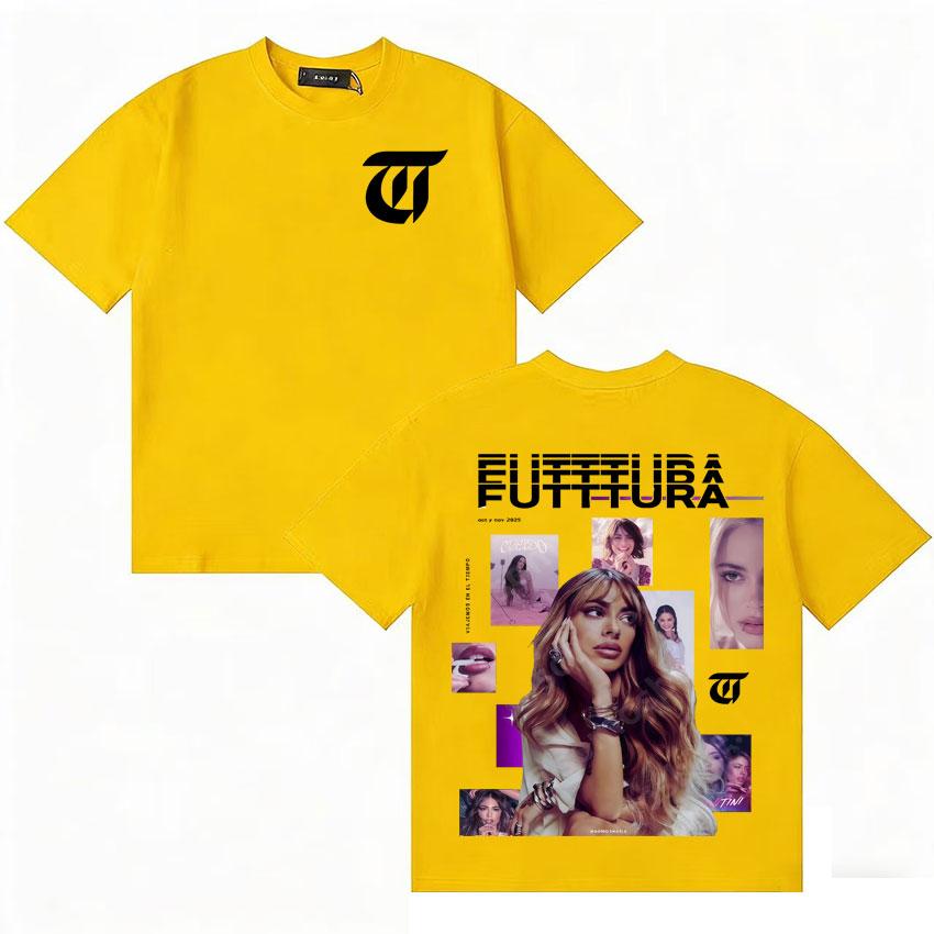 hot Singer TINI Futtura 2026 fashion album merch Unisex Tshirts Unisexs Womens Short Sleeve streetwear High Quality Oversized Tees