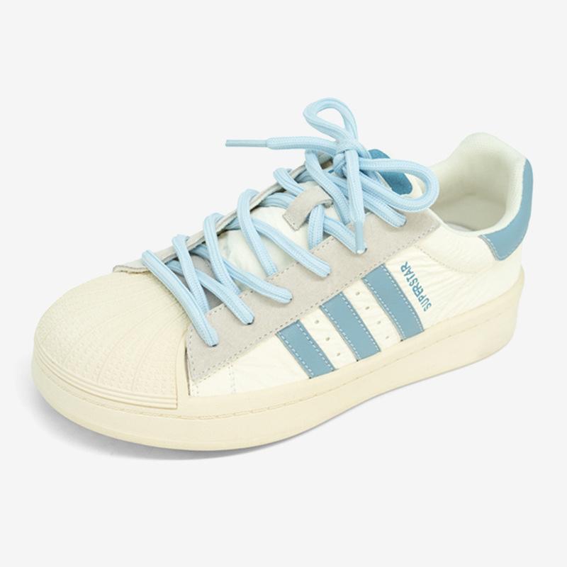 2025 new popular shell head summer simple breathable versatile sports thick-soled lace-up casual women's shoes