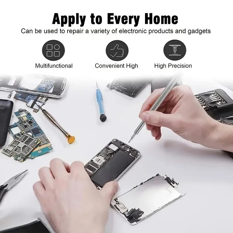 Sada magnetických přesných šroubováků, 25 v 1 s 24dílnou sadou mini kapesních šroubováků, malá sada na opravu mobilních telefonů/PC/Came