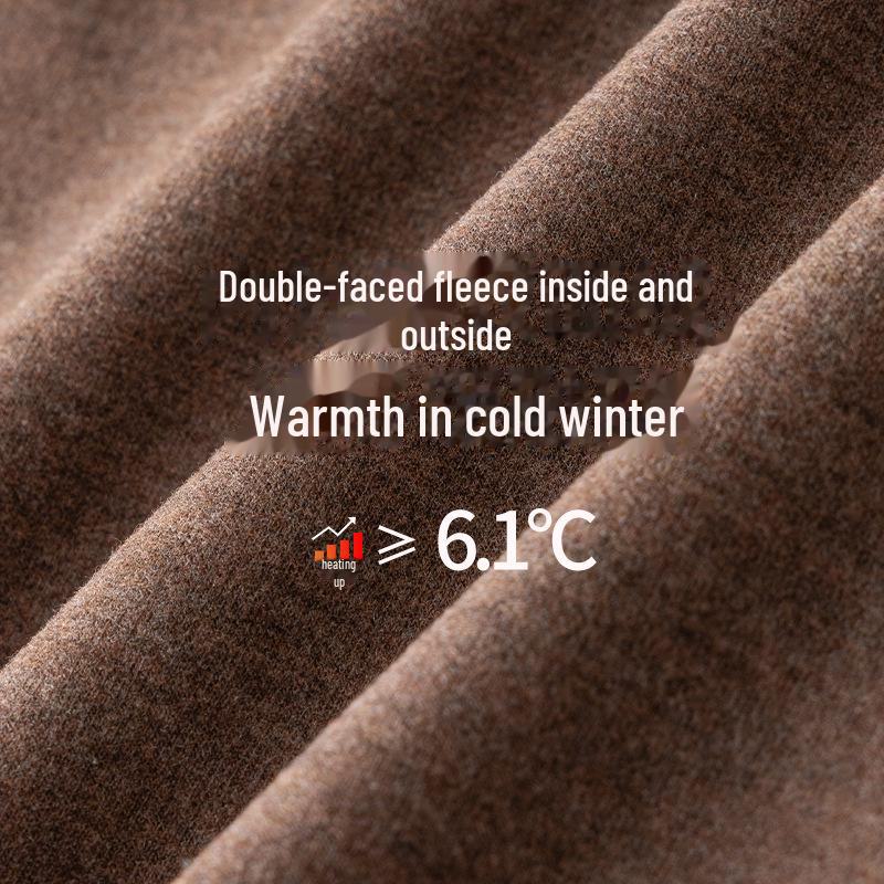 Men's Silk Wool Seamless Thermal Vest - Thickened Velvet, Sleeveless, Autumn/Winter Wear