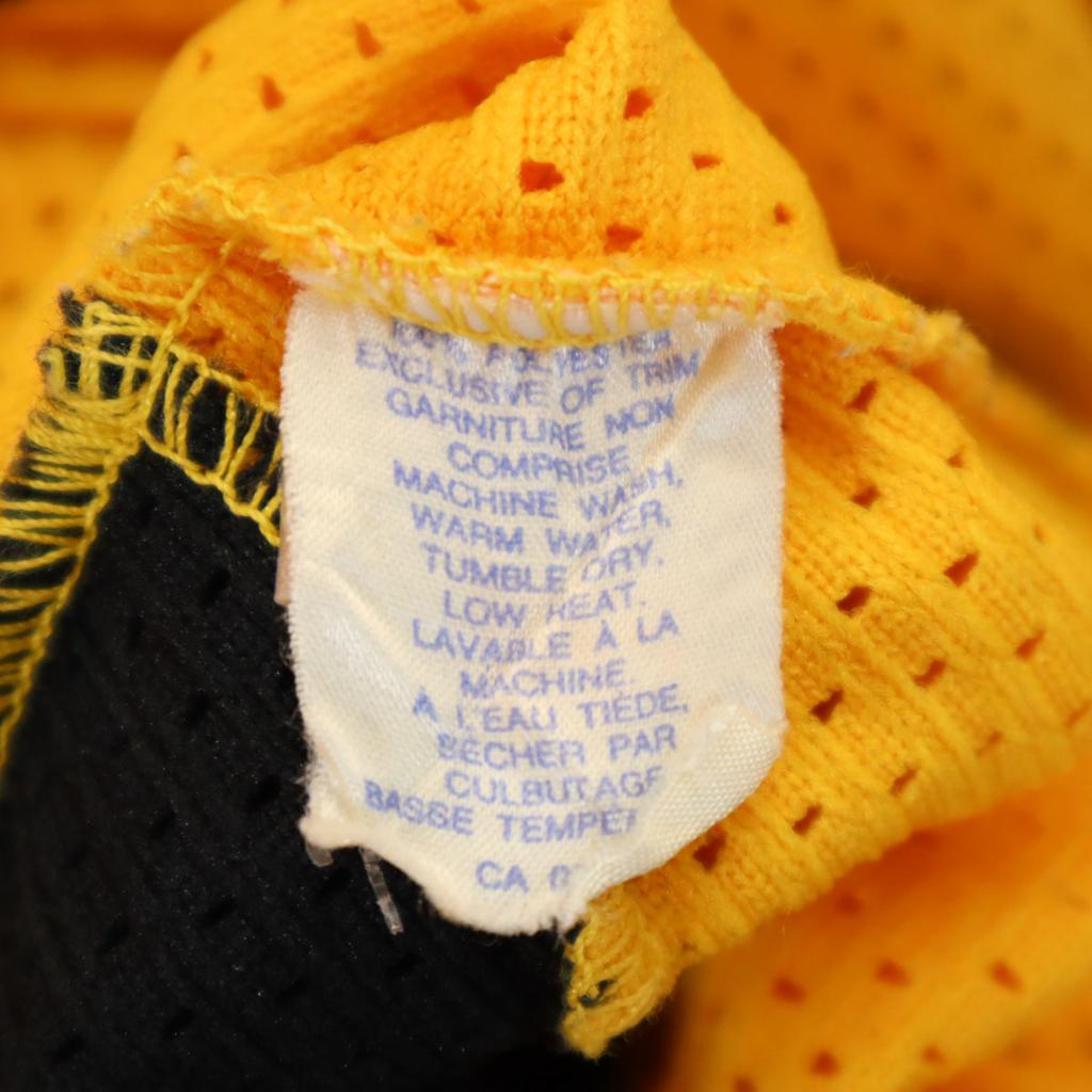 ALPHA 80s 90s Old Long sleeve Mesh Uniform shirt M yellow Ice hockey Men's Used