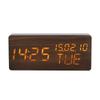 Creative Wood Clock Perpetual Calendar Lazy Wood Silent Alarm Clock Gift Clock Digital Alarm Clock Screen Printing