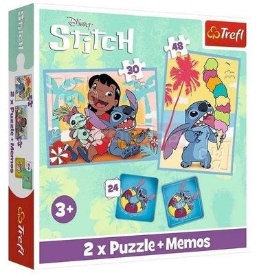 Trefl 2in1 Puzzle + Memos Happy Day Lilo & Stitch