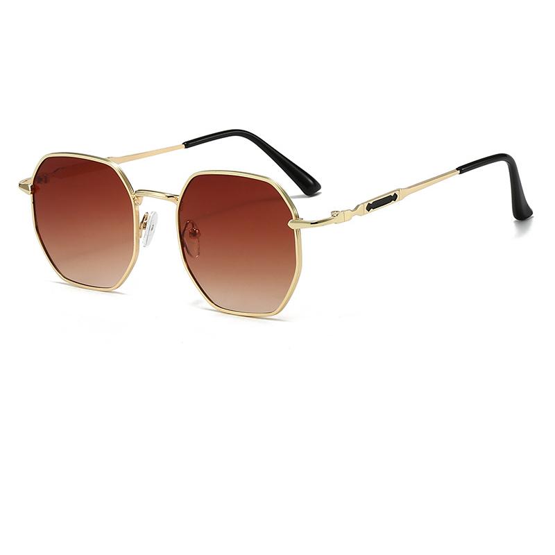 

Retro Polygon Sunglasses For Women Men Gradient Lenses Designer Fashion Goggle Tea Sun Glasses Trend Shades Outside Eyewear 2026 No Box