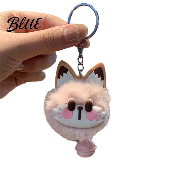 Plush Rabbit Keychain Ear Soft Ball Charm Key Chain Car
