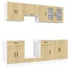 Kitchen Cabinet Set, Kalmar, 8-Piece, Sonoma Oak