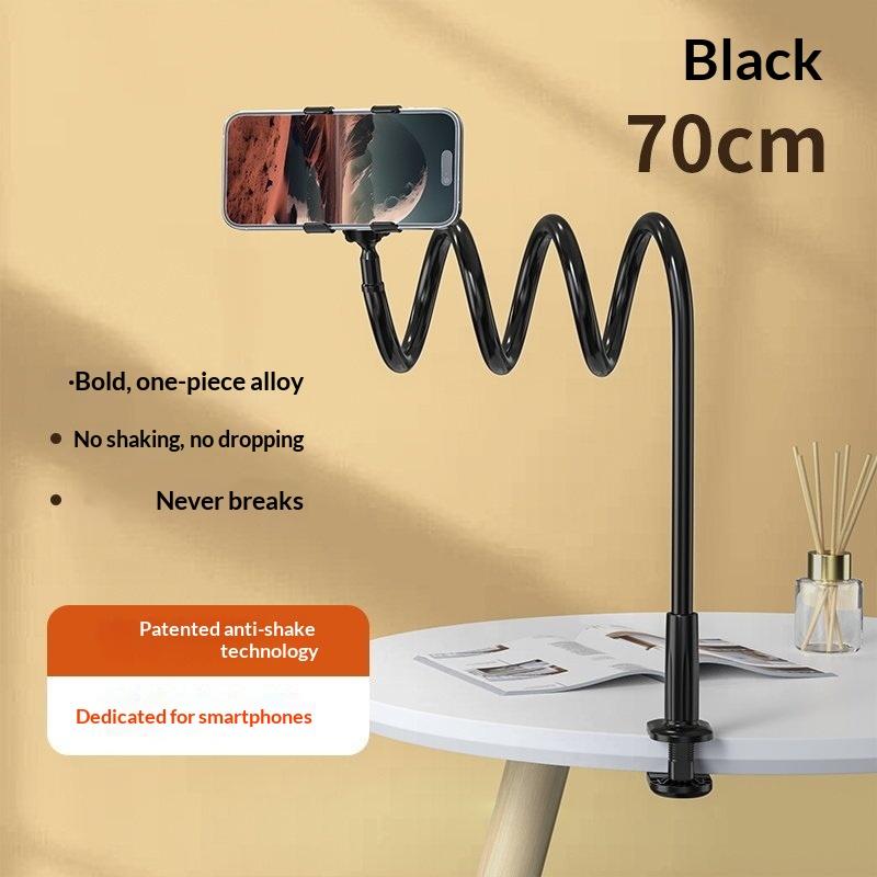 1Pc 75Cm Phone And Tablet Stand With Spiral Clip Multi-Functional Live Streaming Phone Holder Bed Headrest Support Stand Holder