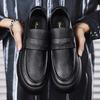 Summer casual leather shoes platform black shoes non-slip waterproof chef shoes