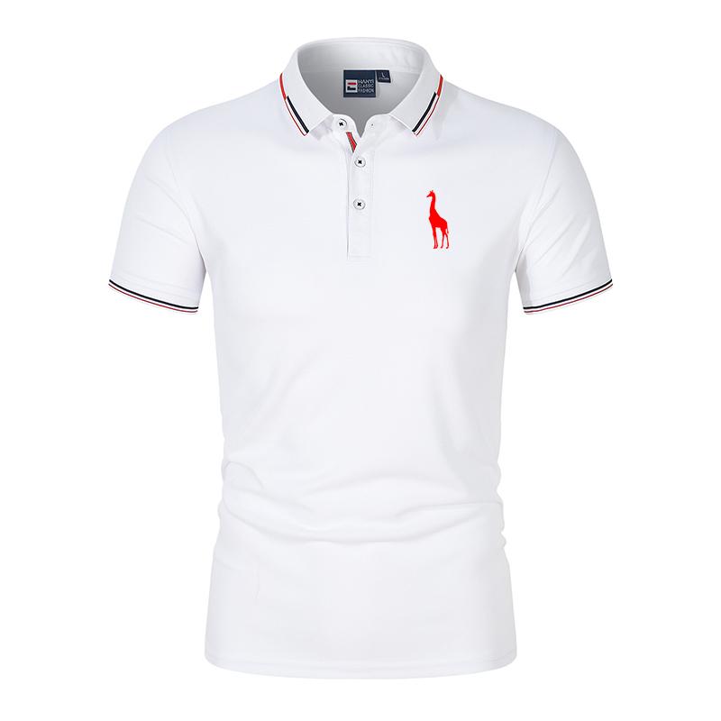 Printed 35% Cotton Men's Casual Solid Color Slim Fit Men's Polo Shirt New Summer Fashion Lapel Polo Shirt for Men