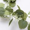2M Artificial Eucalyptus Garland Fake Ivy Vines Greenery Rattan Plants Wreath for Wall Room Garden Wedding Decoration 49 Heads