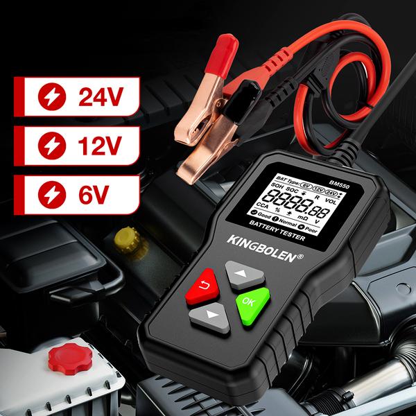 BM550 Car Battery Tester 6V 12V 24V 100-2000 CCA Battery System Detect Auto Battery Analyzer Car Battery Tool PK KW208