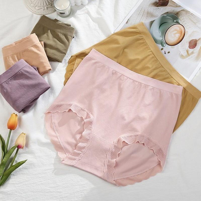 Seamless Panties High Waist Women's Briefs for Weight 100kg Large Size Underpants Solid Color Boyshorts