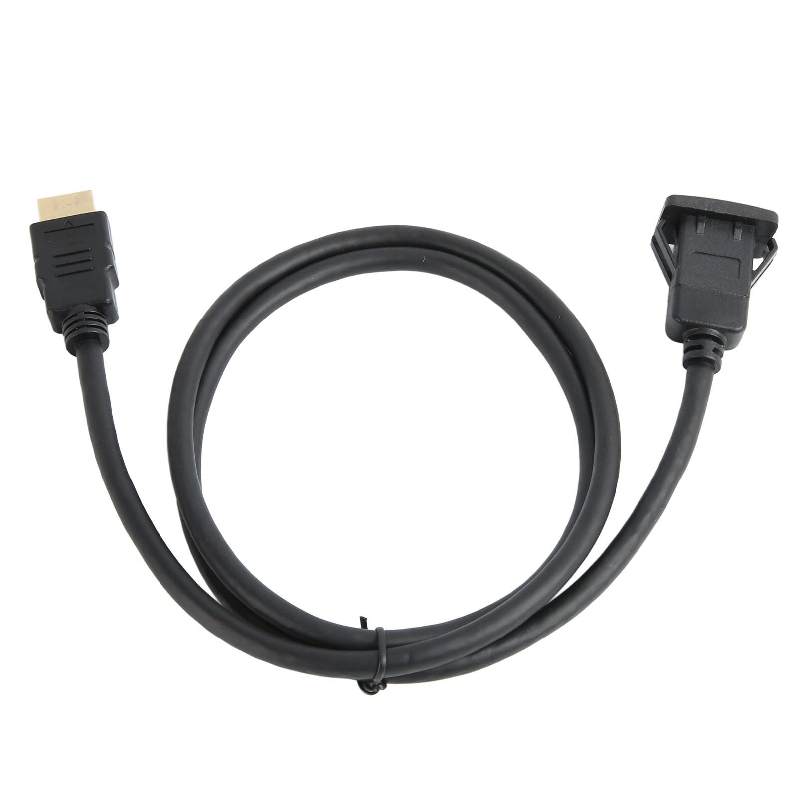 

Кабель-удлинитель HDMI высокой четкости 3 фута, удлинительный кабель для приборной панели с врезным креплением для автомобиля