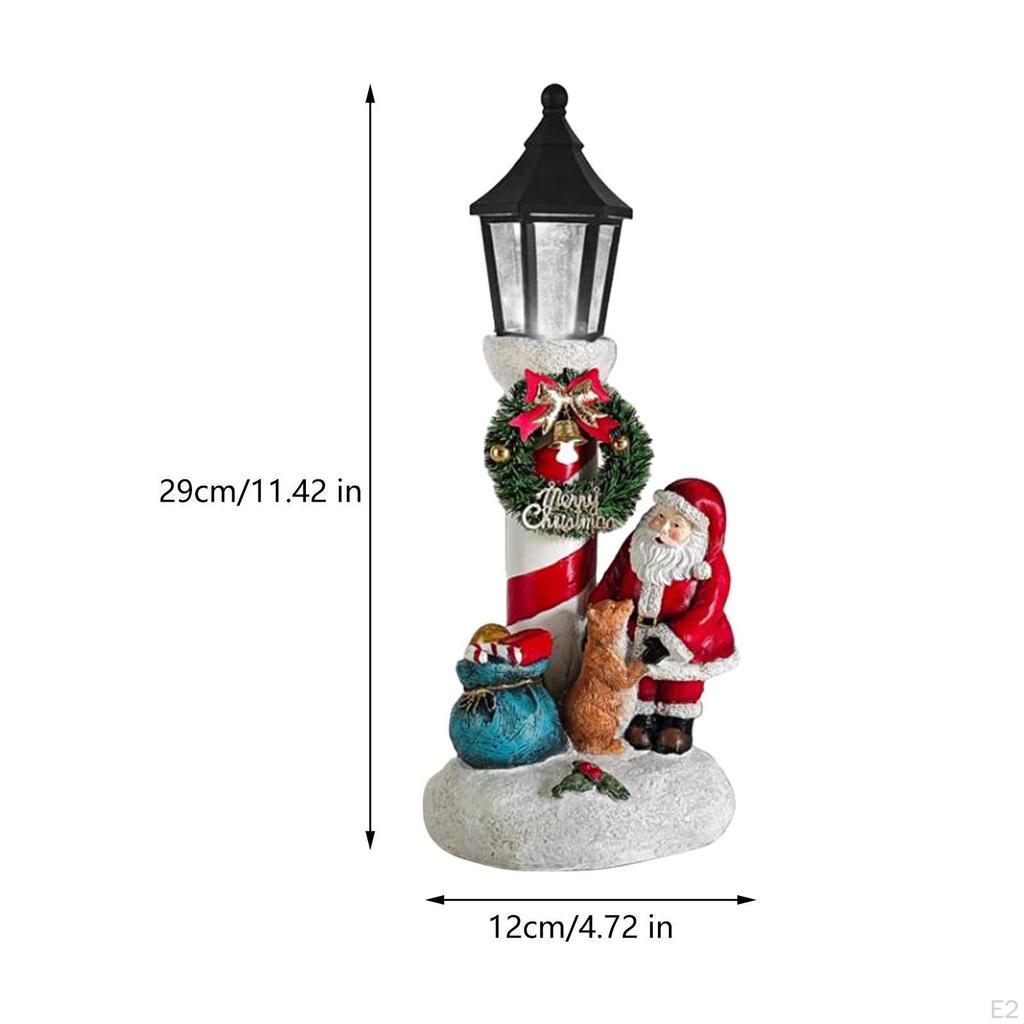 Weihnachtsmann Geschenktüten Kranz Katzenstatue Leuchtende Weihnachtsdekoration mit Licht Desktop Weihnachten