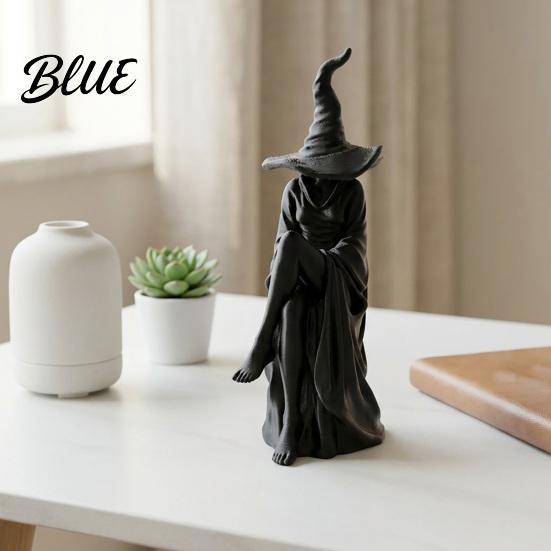 Modern Minimalist Window Display 3D Printed Faceless Witch Figurine Gothic Sculpture Creative Holiday Party Gifts Desktop Ornament for Halloween