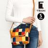 DPC272M Shoulder Bag A5 Compatible Panel Leather Patchwork Magnetic Closure Multicolor [Tryon] Men's