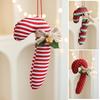 Candy Cane Christmas Ornament Plush Soft Candy Cane Christmas Tree Stuffed Decoration for Holiday Party Decor