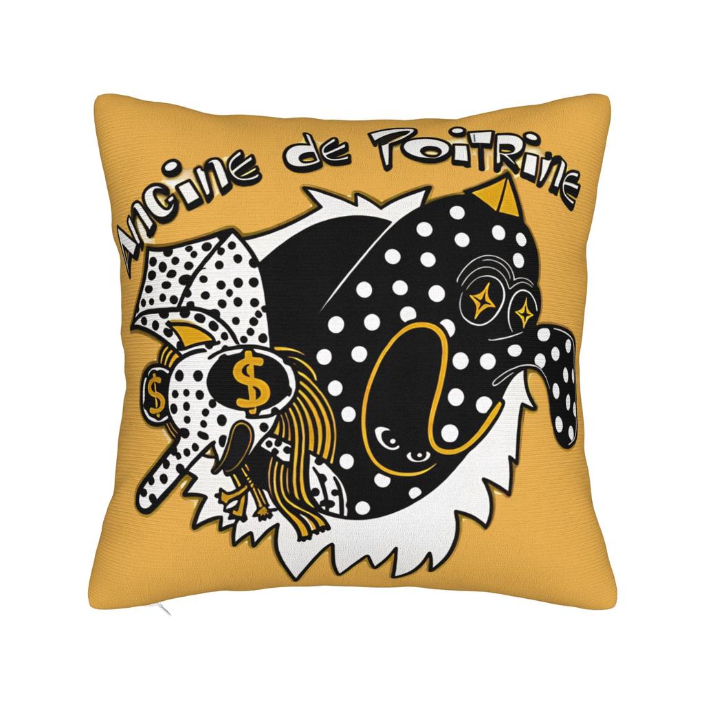 Angine De Poitrine Square Pillow Covers Polyester Car Sherpa Mantra Cushion Cover Cute Decor Throw Pillow Case