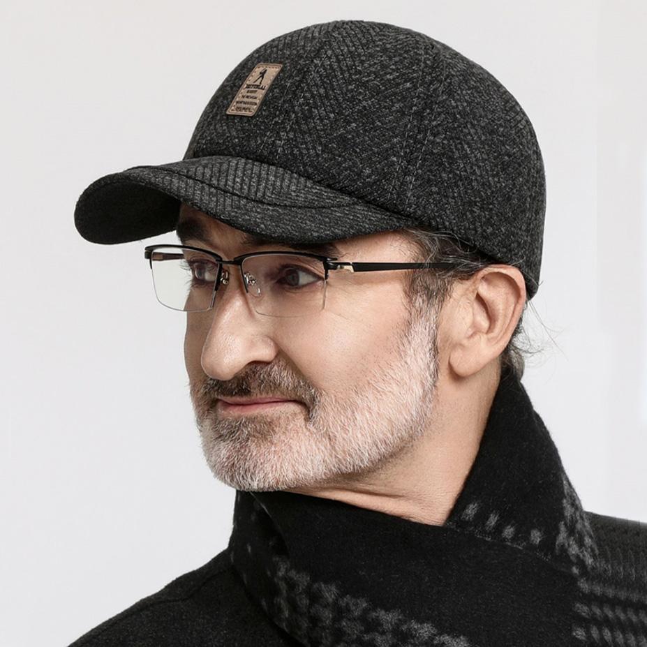 Men'S Winter Warm Hat Polyester Fleece Lining Sports Style Breathable Unisex Solid Color Dry Clean Only No Stretch